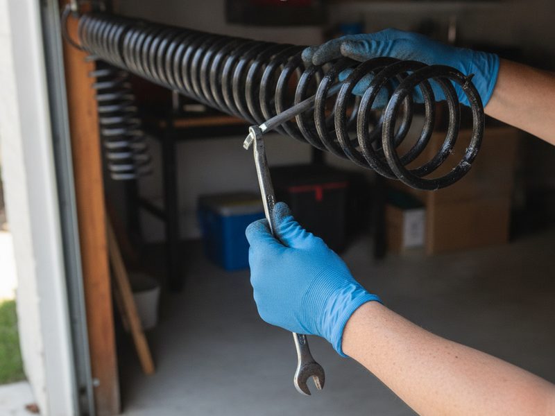 garage door repair job in Lancaster